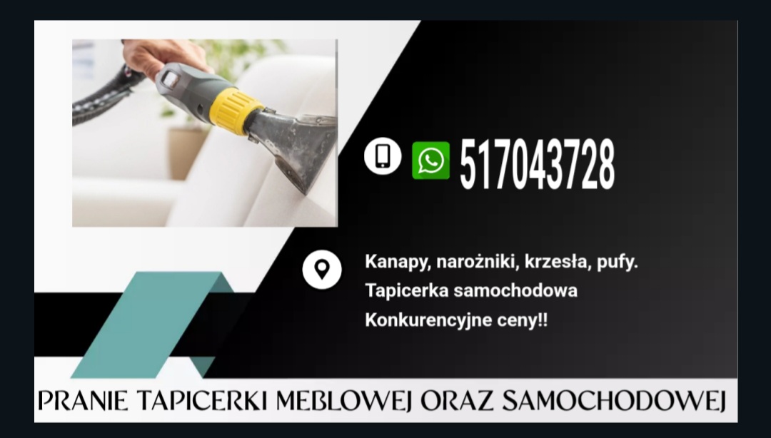 Pranie tapicerki meblowej i samochodowej