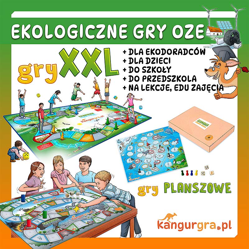 Eko gry xxl dla dzieci oze - czyste powietrze, energia, woda - ekologiczne gry
