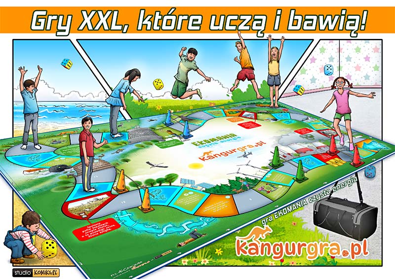 EKO GRY XXL dla dzieci OZE - czyste powietrze, energia, woda - ekologiczne gry