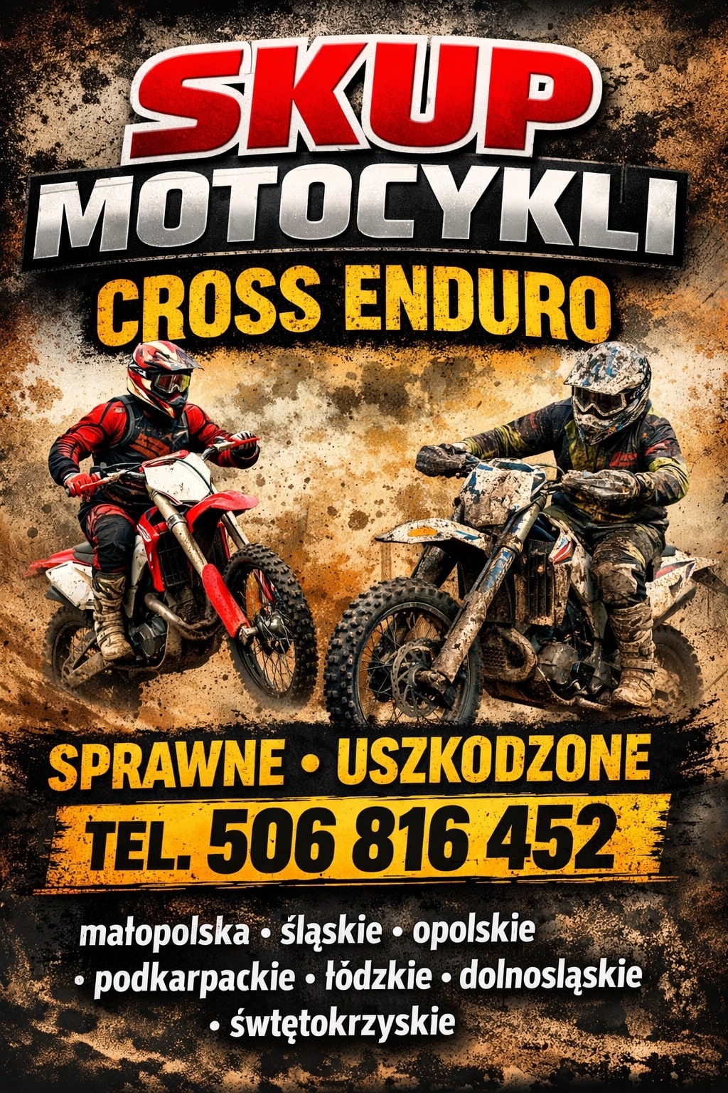 Skup motocykli cross crossy crossów enduro quadów quad quady atv