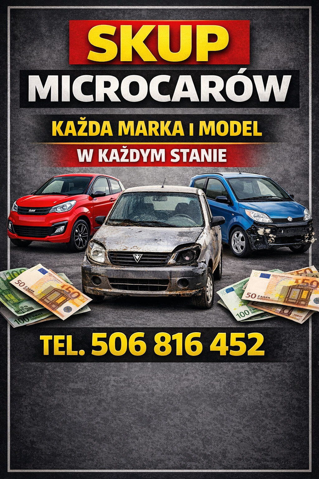 Skup microcarów microcar *sprawne i uszkodzone* wszystkie marki i modele!