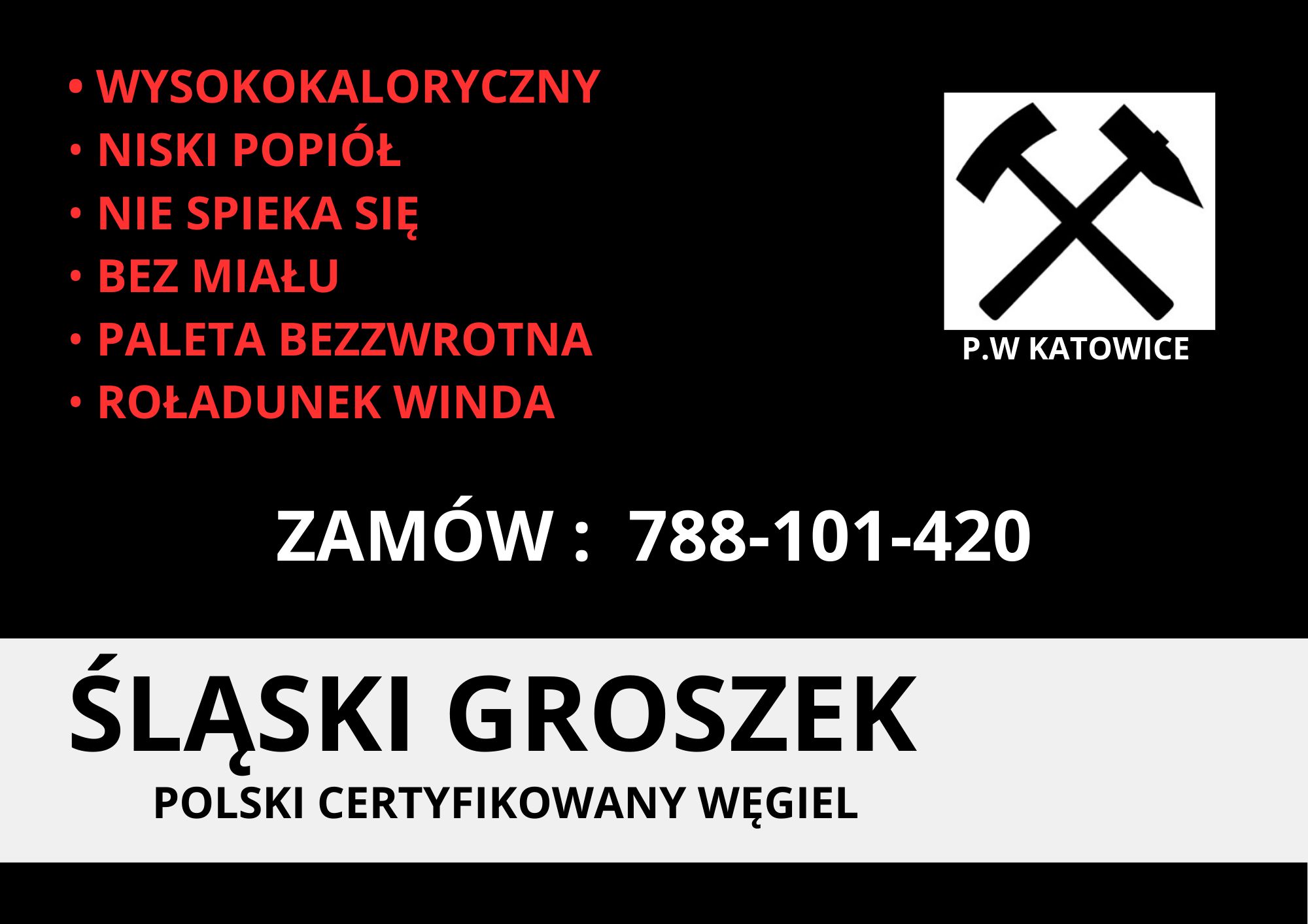 ŚLĄSKI Węgiel Groszek Certyfikowany 26 MJ - DARMOWA DOSTAWA