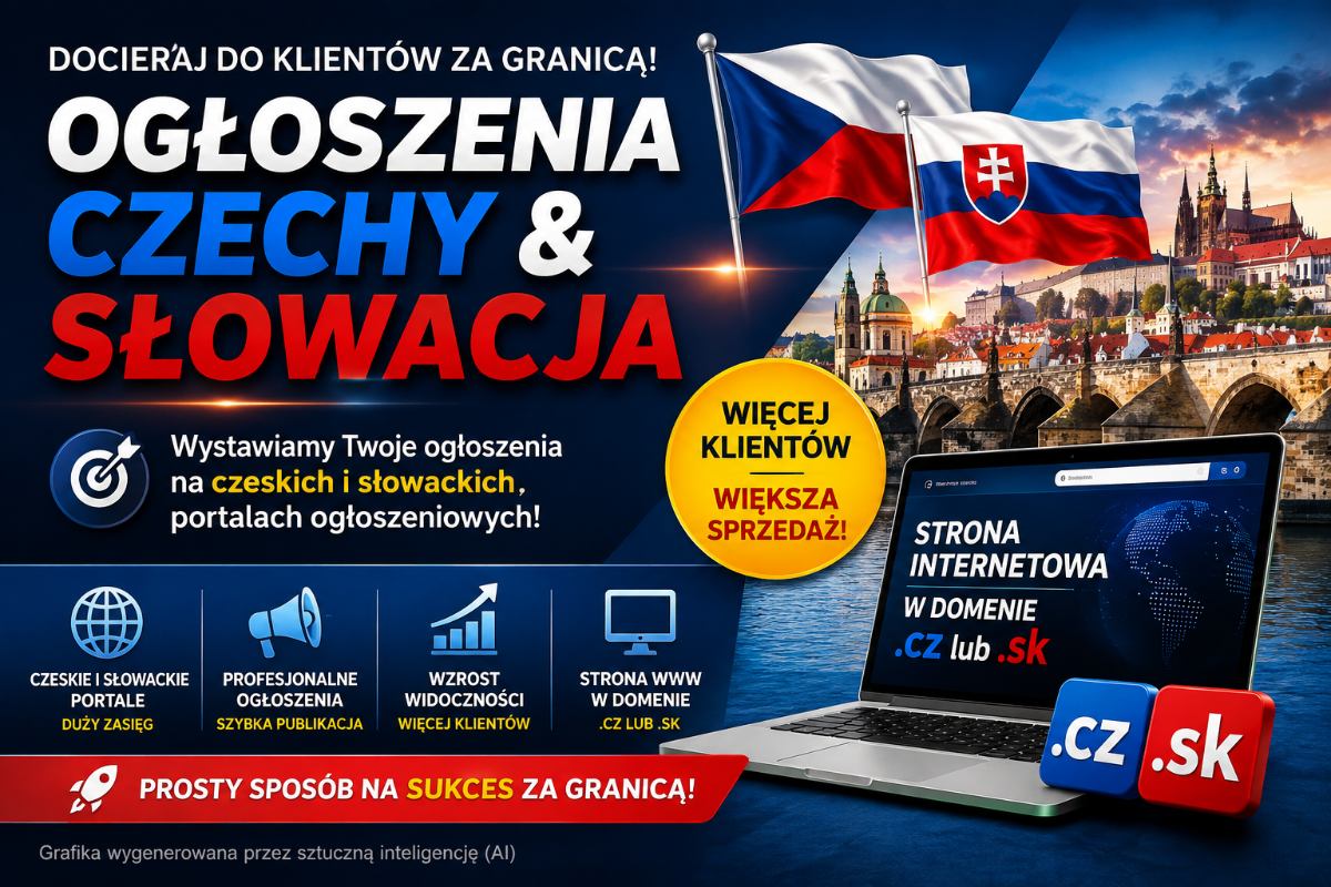 Publikacja ogłoszeń na czeskich i słowackich portalach ogłoszeniowych