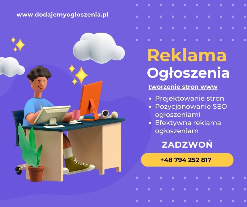 Reklama strony www - Projekty Stron www -  Pozycjonowanie ogłoszeniami