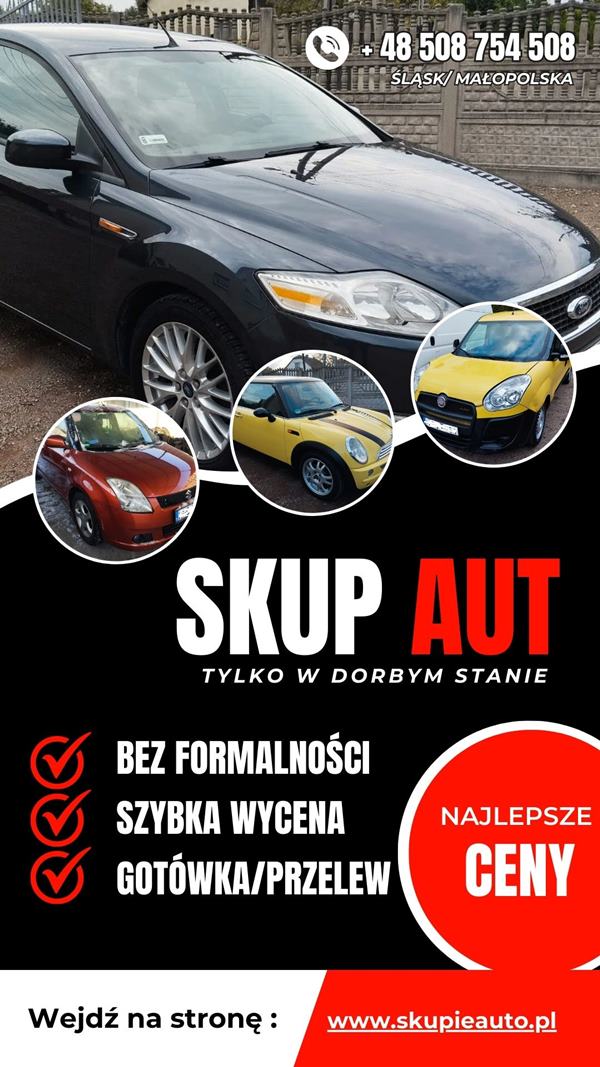 Skup aut w dobrym stanie - gotówka od ręki - małopolska