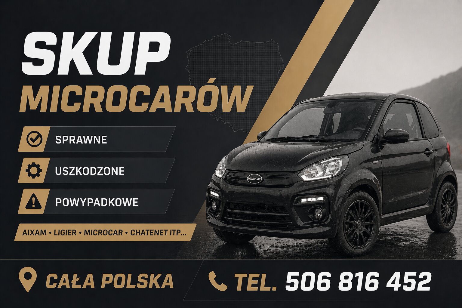 Skup microcarów microcar *sprawne i uszkodzone* wszystkie marki i modele!