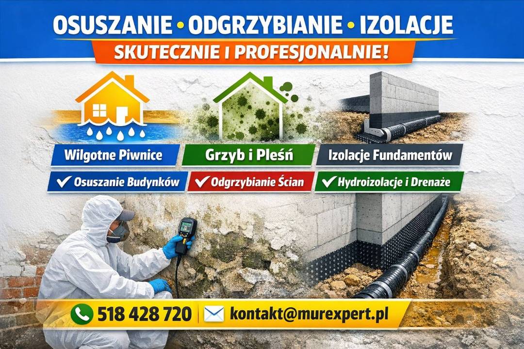 Mokre ściany w domu? profesjonalne osuszanie, odgrzybianie i izolacje