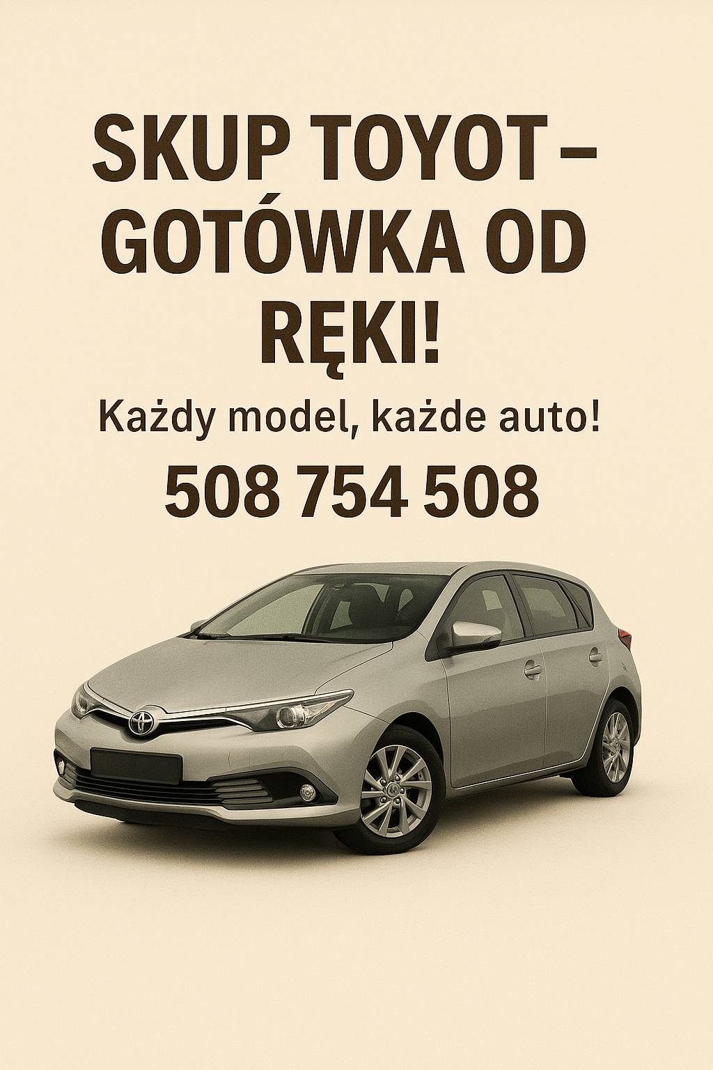 Skup toyot andrychów każdy model, każde auto! gotówka od ręki! małopolska