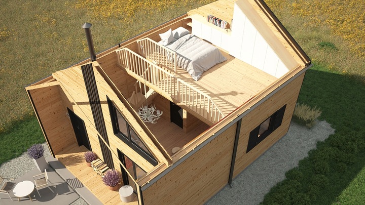 Drewniany Domek 5×8 m Całoroczny – Wytrzymała Konstrukcja