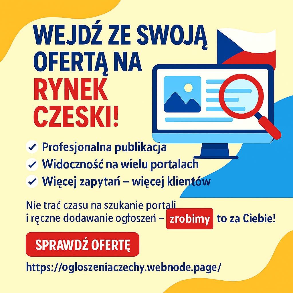 Promocja twojej ofery w czechach, dodawanie ogłoszeń