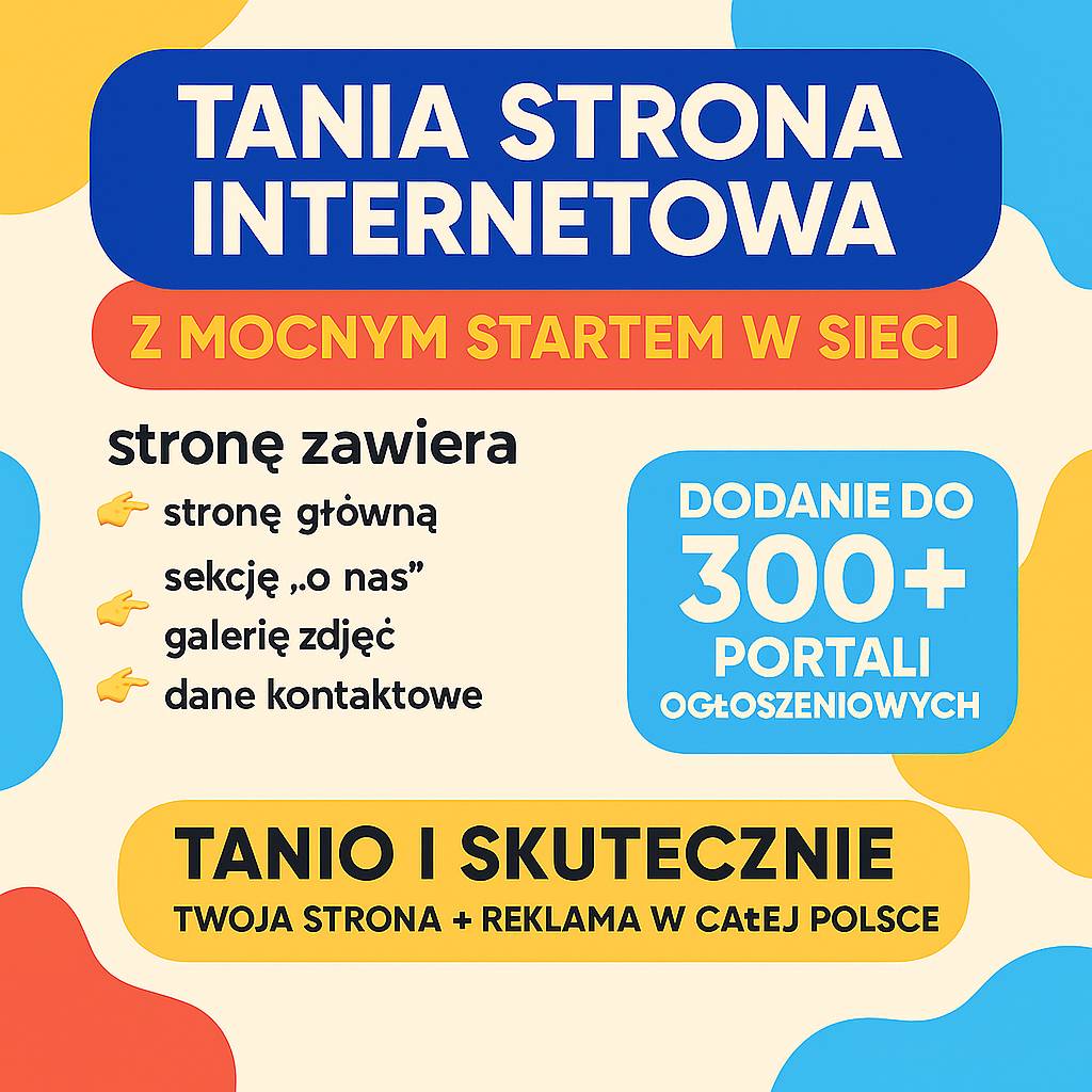 Tania strona internetowa z mocnym startem w sieci