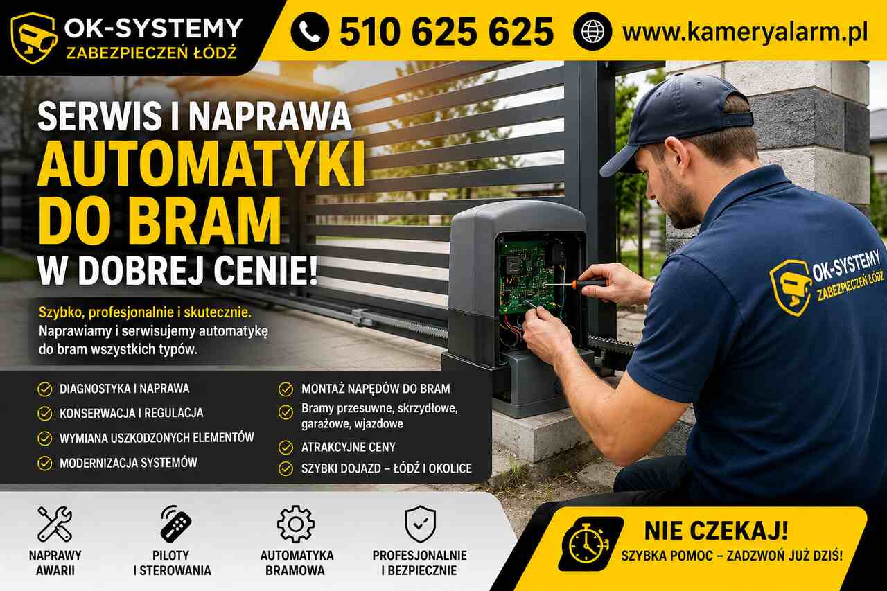 Serwis naprawa automatyki do bram – dobra cena! www.kameryalarm.pl, tel.510 62...