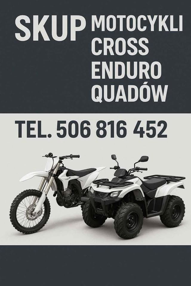 Skup motocykli cross crossy crossów enduro quadów quad quady atv