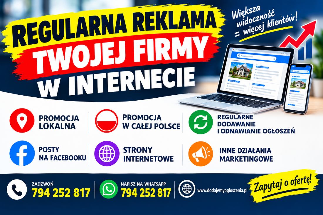 Regularna reklama twojej firmy w internecie