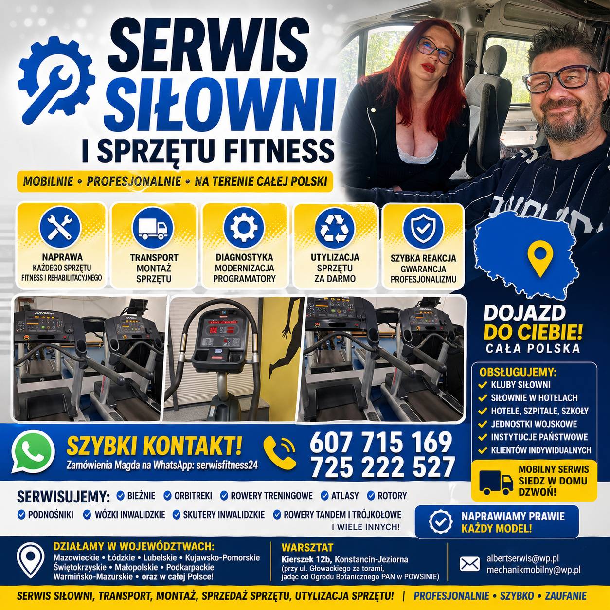 Serwis siłowni polska warszawa polska łódź lublin kielce olsztyn