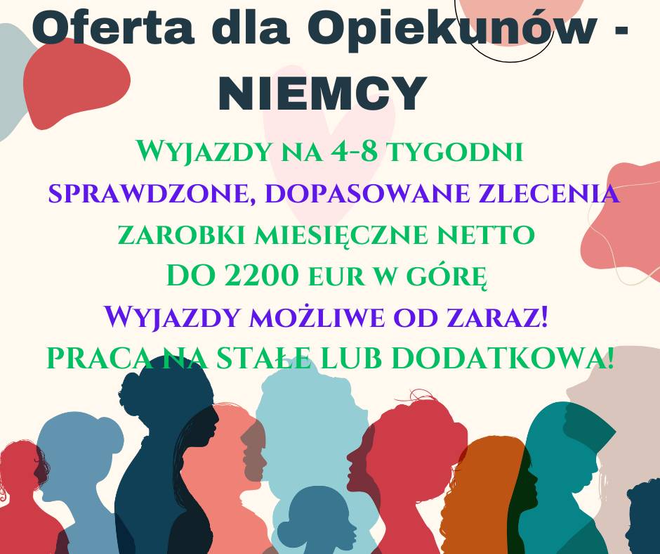 Praca dla opiekunek w niemczech - do 11 000 zł na rękę!