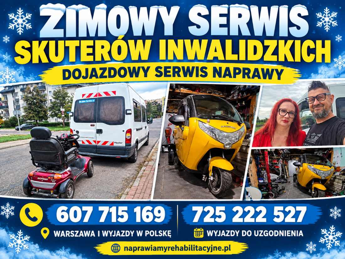 Dojazdowy serwis skuterów inwalidzkich - zadbaj o sprzęt zimą