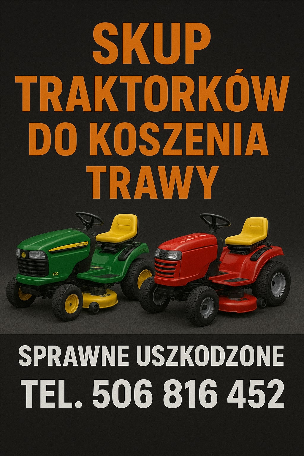 SKUP TRAKTORKÓW DO KOSZENIA TRAWY TRAKTORKI TRAKTOREK KOSIARKA