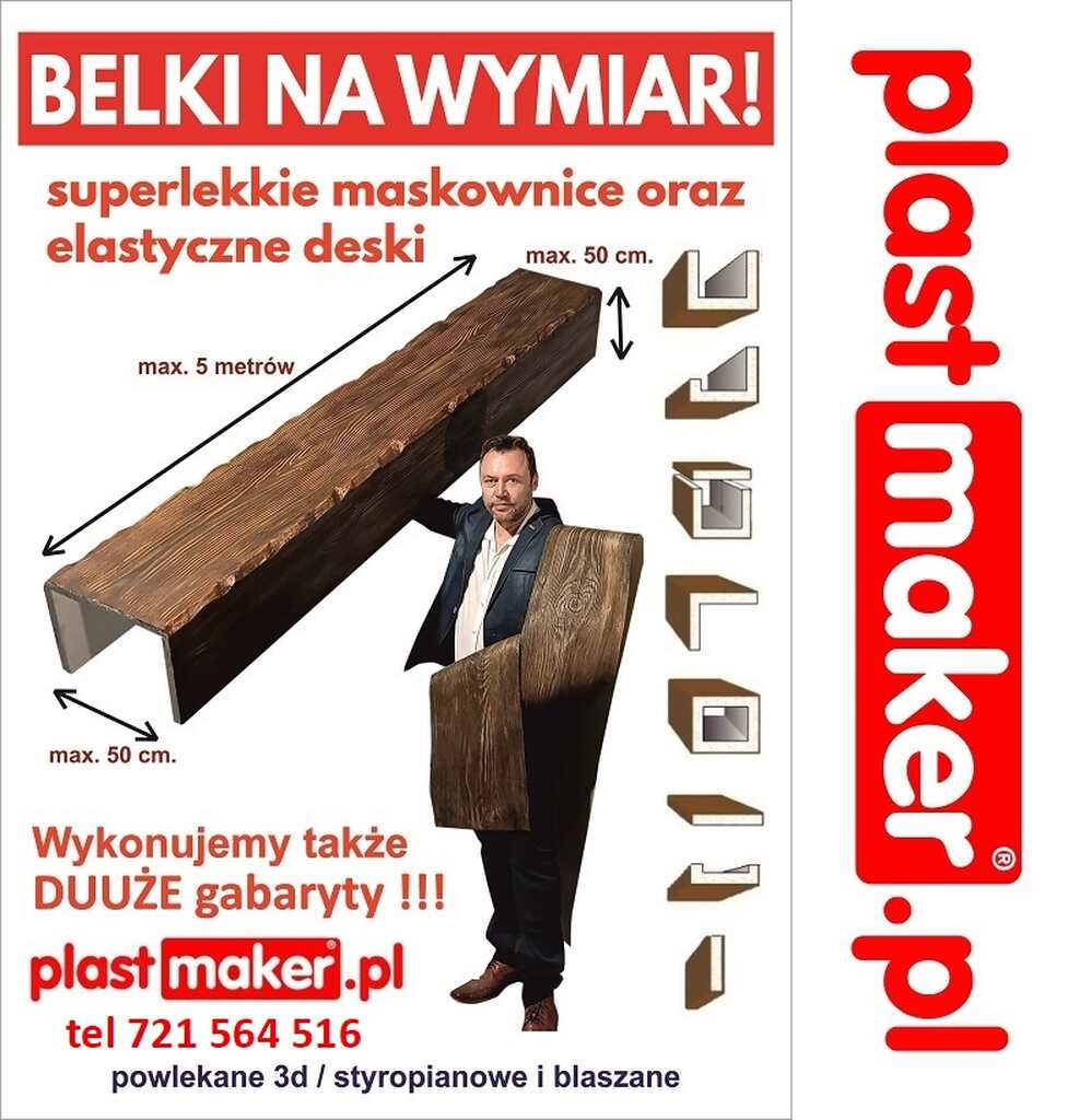 Na wymiar - maskowanice belki rustykalne styropianowe - maskownica prosto od pro...